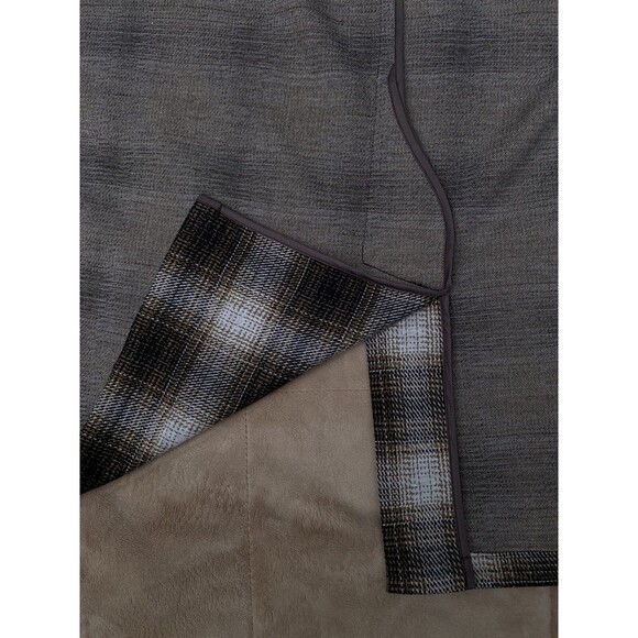 BB Dakota Steve Madden Academia Plaid Longline Blazer Jacket Brown Size L - Picture 10 of 12